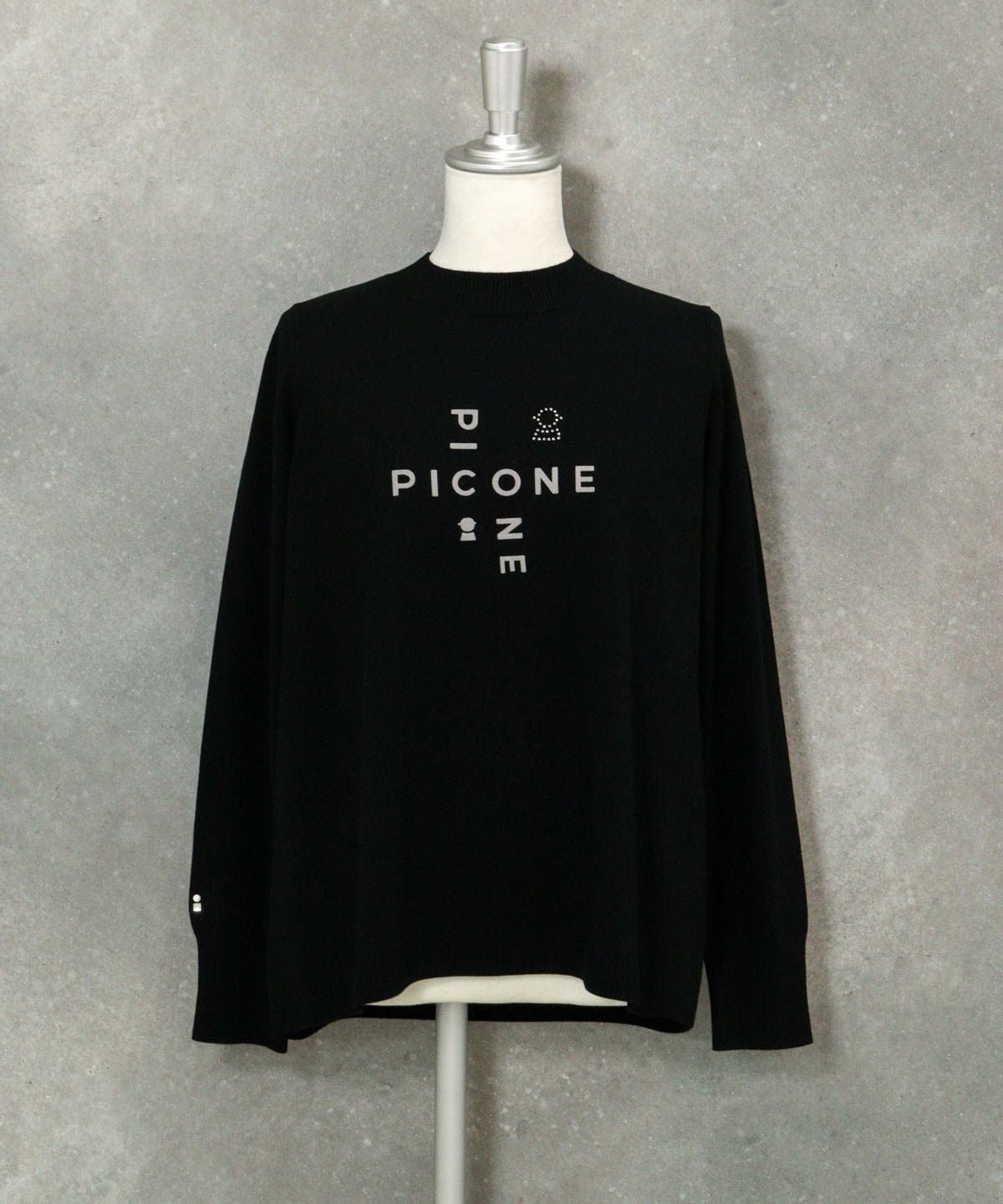 フロッキーロゴニット（ブラック）