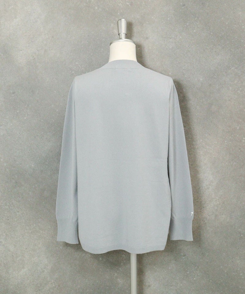 フロッキーロゴニット（ライトグレー）後ろ