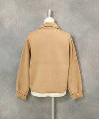 ウール混ステッチニットジャケット（ベージュ）後ろ