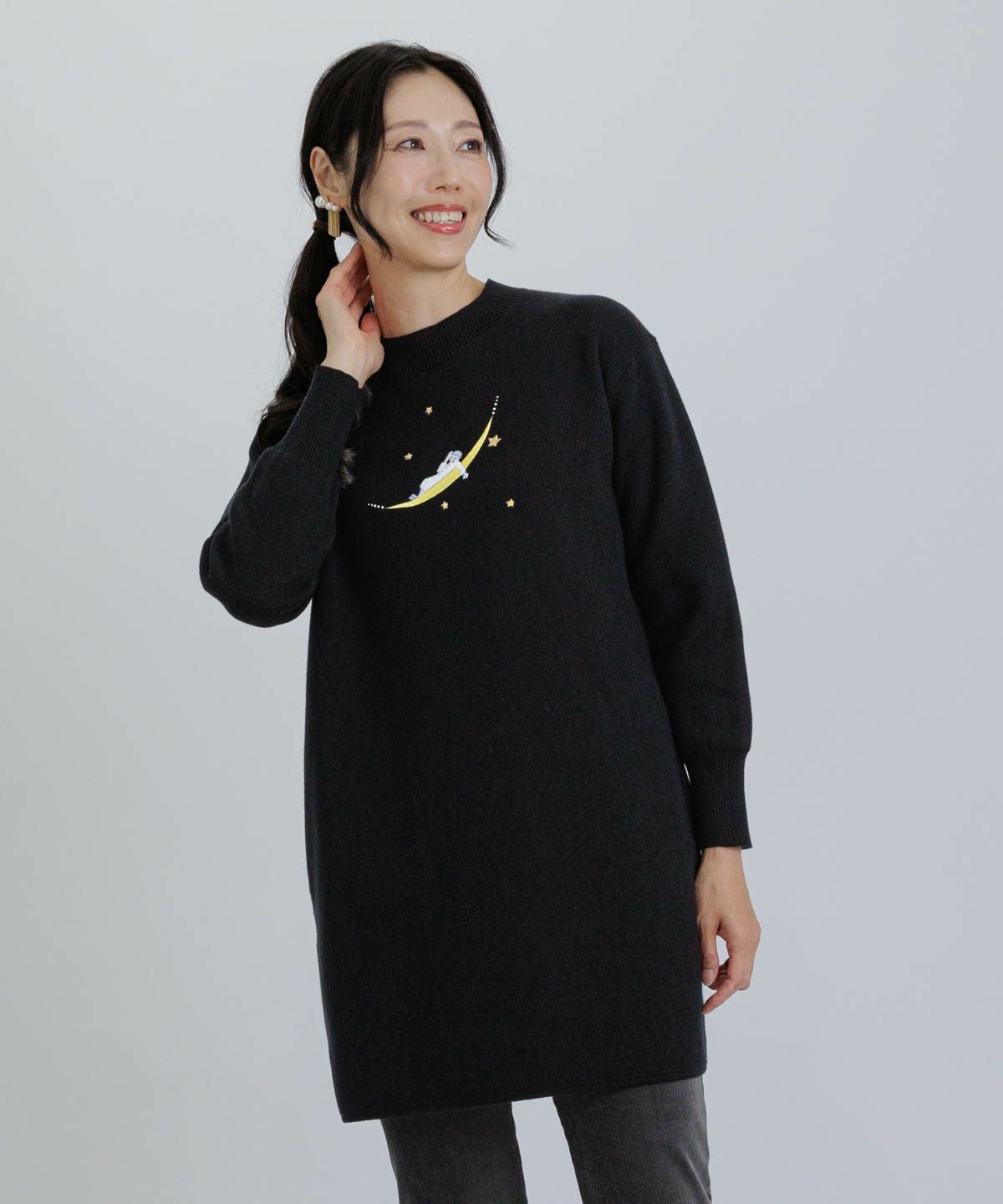 コットン混刺繍ニットチュニック|スタジオピッコーネ - ゴルフウェアや