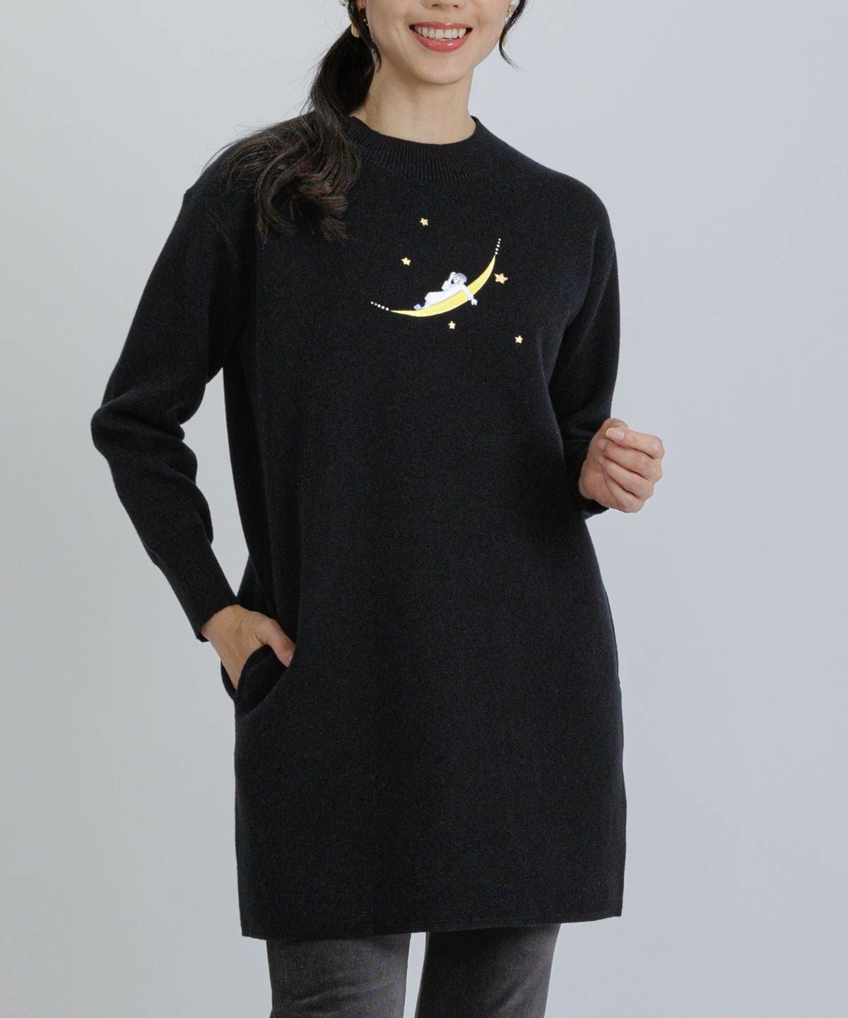 コットン混刺繍ニットチュニック|スタジオピッコーネ - ゴルフウェアや