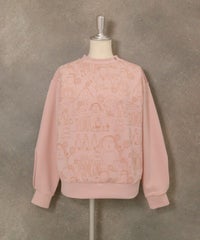 総柄プリントダンボールプルオーバー（ピンク）