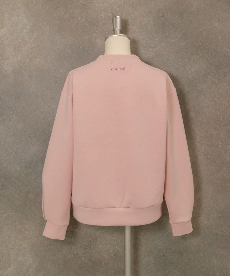 総柄プリントダンボールプルオーバー後ろ（ピンク）