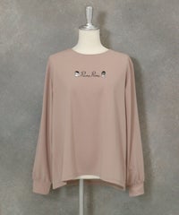 刺繍ポンチプルオーバー（ベージュ）