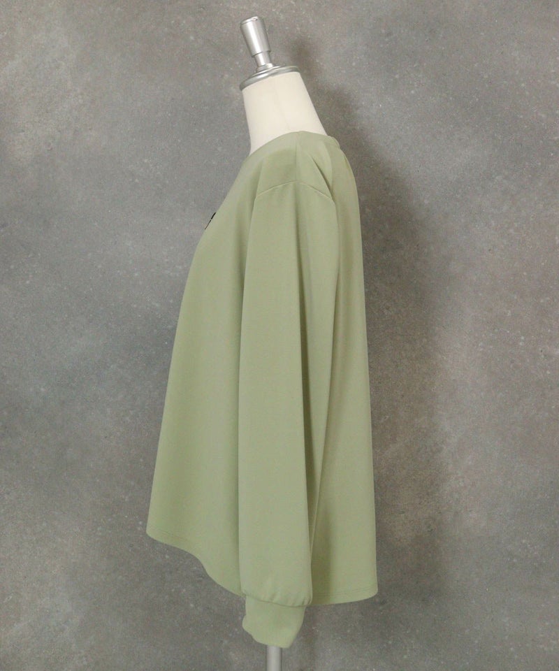 刺繍ポンチプルオーバー横（グリーン）