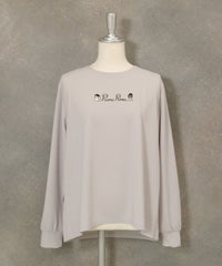 刺繍ポンチプルオーバー（ライトグレー）