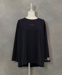 袖ワッペンバックギャザープルオーバー（ネイビー）