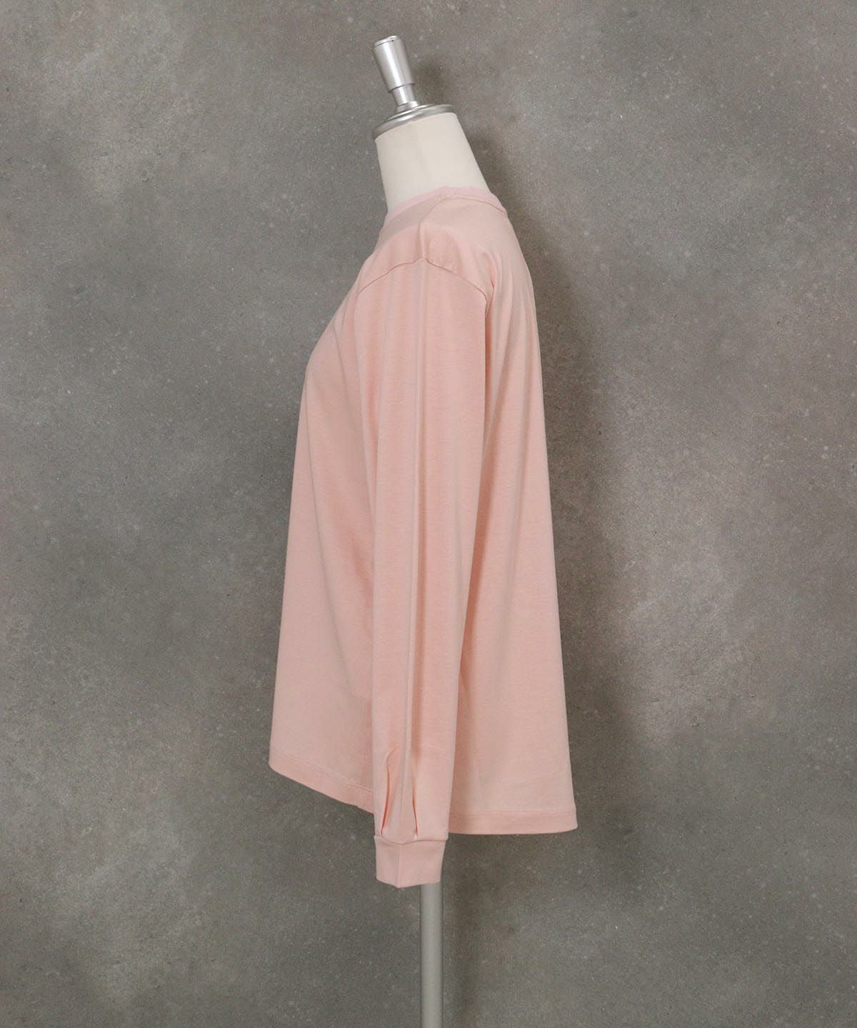 コットン混刺繍冷感プルオーバー(ライトオレンジ)横