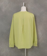 コットン混刺繍冷感プルオーバー(イエロー)後ろ