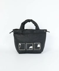 中綿刺繍カートバッグ（ブラック）