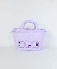 中綿刺繍カートバッグ（ライトパープル）
