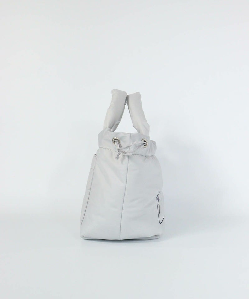 中綿刺繍カートバッグ横（ライトグレー）