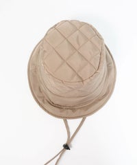  ストラップ付キルトハット上（キャメル）