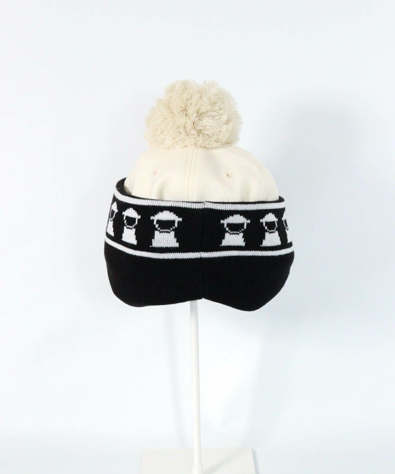 イヤーウォーマー付２WAYキャップ後（ホワイト）