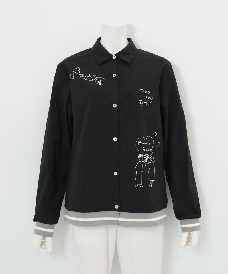 UV撥水タフタブルゾン(ブラック)前