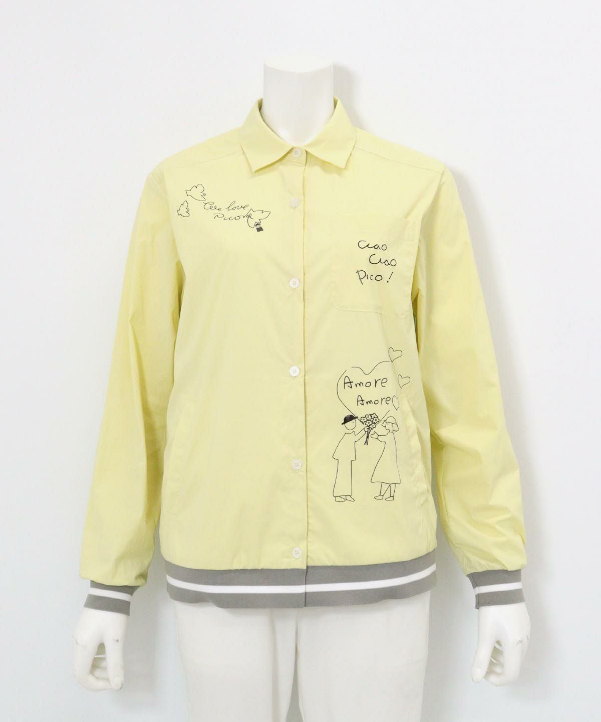 UV撥水タフタブルゾン(イエロー)前