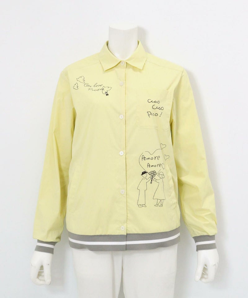 UV撥水タフタブルゾン(イエロー)前