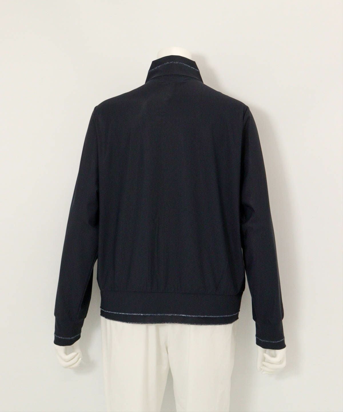 メローステッチUV冷感ブルゾン後（ネイビー）