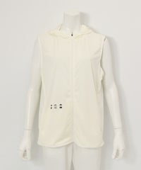 フード付きジップベスト(ホワイト)前