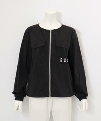 ナイロンタフタ撥水ブルゾン(ブラック)前
