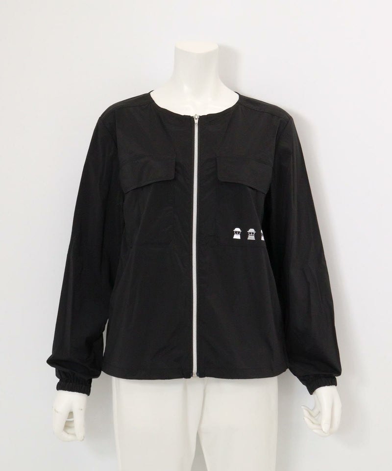 ナイロンタフタ撥水ブルゾン(ブラック)前