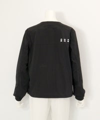 ナイロンタフタ撥水ブルゾン(ブラック)後ろ