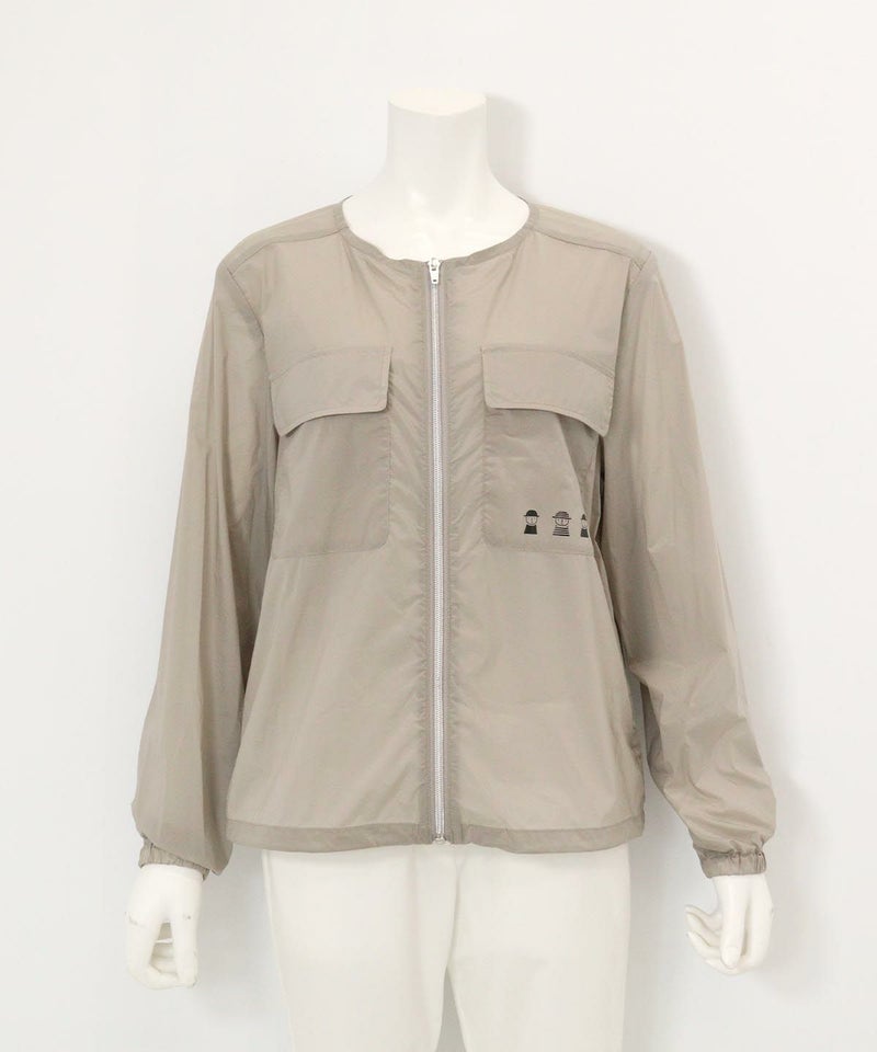 ナイロンタフタ撥水ブルゾン(ライトグレー)前
