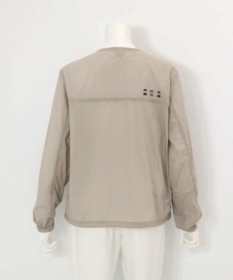 ナイロンタフタ撥水ブルゾン(ライトグレー)後ろ