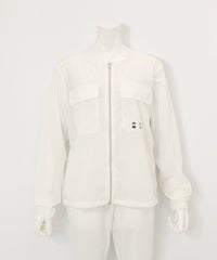 ナイロンタフタ撥水ブルゾン(ホワイト)前