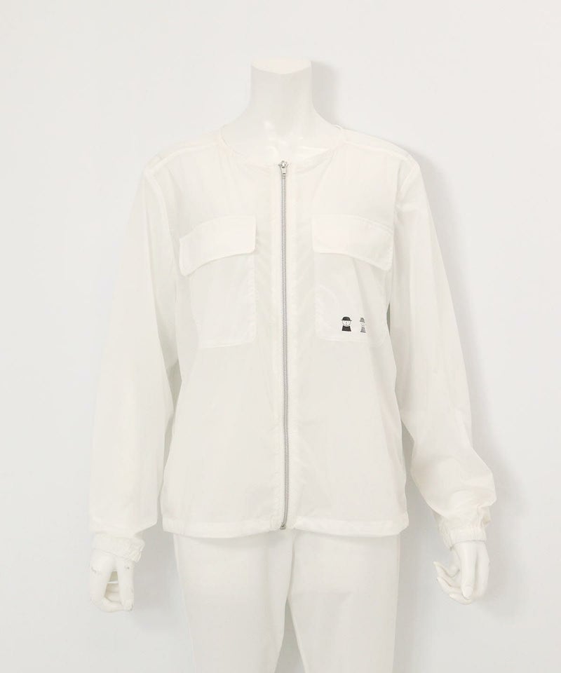 ナイロンタフタ撥水ブルゾン(ホワイト)前