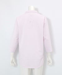 ストライプ柄七分袖シャツ(ピンク)後ろ