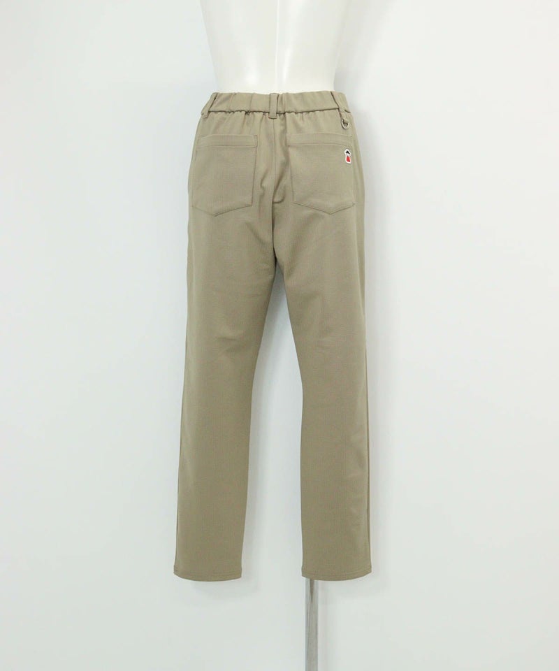 千鳥エンボス冷感パンツ(キャメル)後ろ