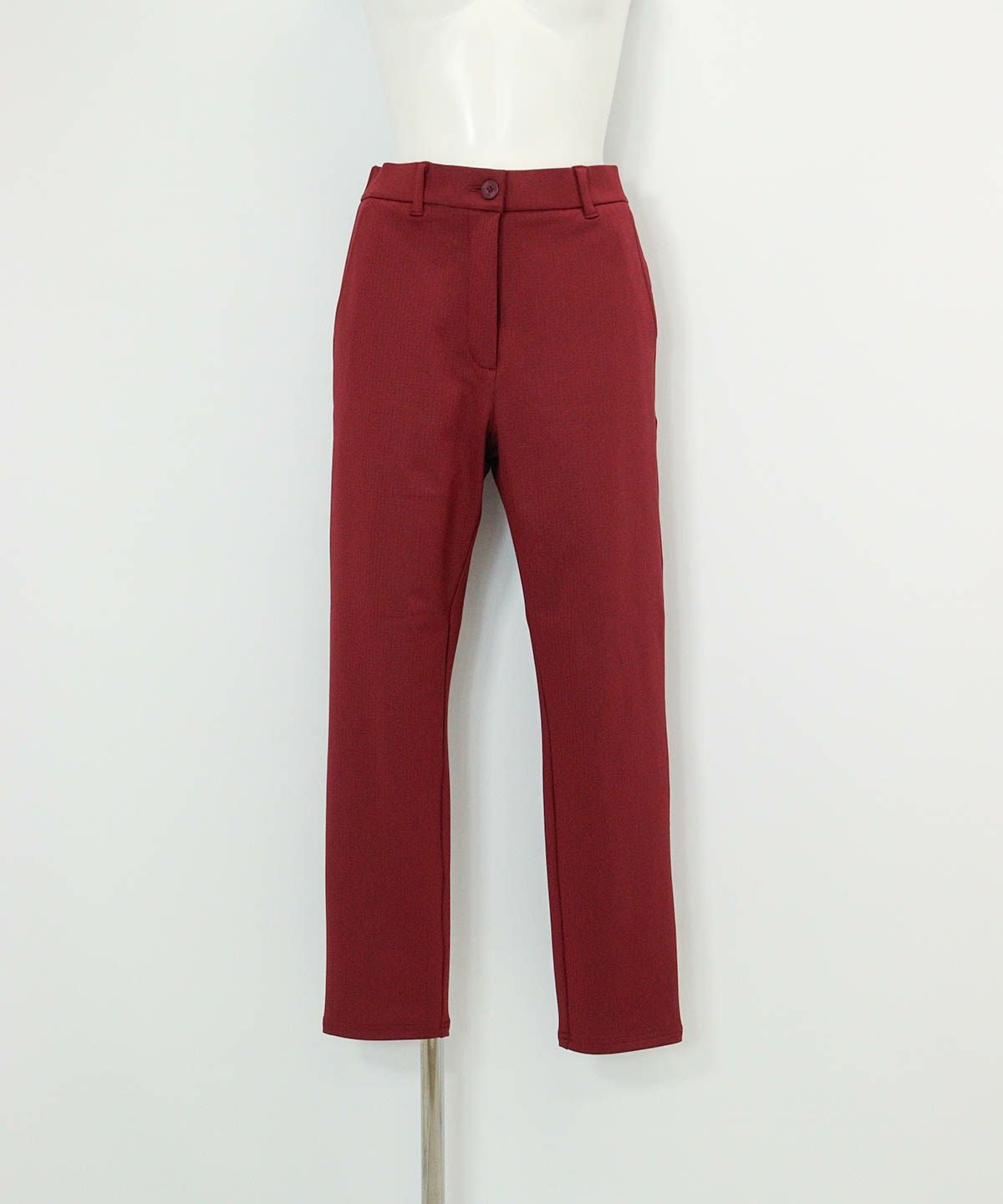 千鳥エンボス冷感パンツ(レッド)前