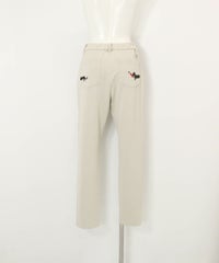 ドッグプリントポケットUV速乾パンツ後（ライトグレー）