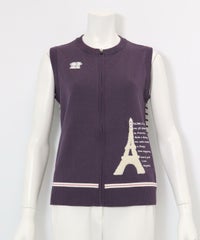 バックボーダーニットベスト(ネイビー)前