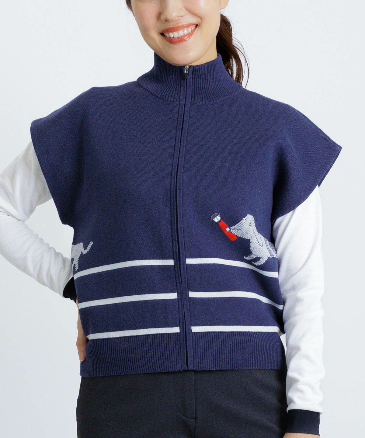 モデル着用画像(ネイビー)