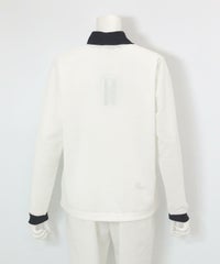 レイヤード風UV速乾プルオーバー(ホワイト)後ろ