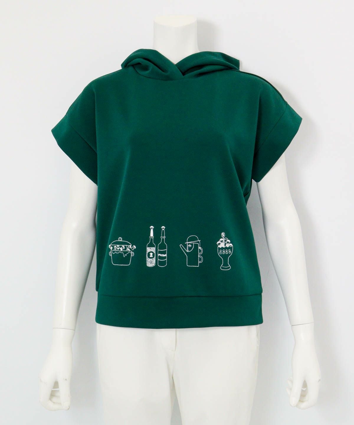 UV冷感ダンボール半袖プルパーカー（グリーン）