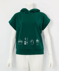 UV冷感ダンボール半袖プルパーカー（グリーン）