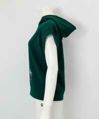 UV冷感ダンボール半袖プルパーカー横（グリーン）