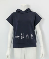 UV冷感ダンボール半袖プルパーカー（ネイビー）