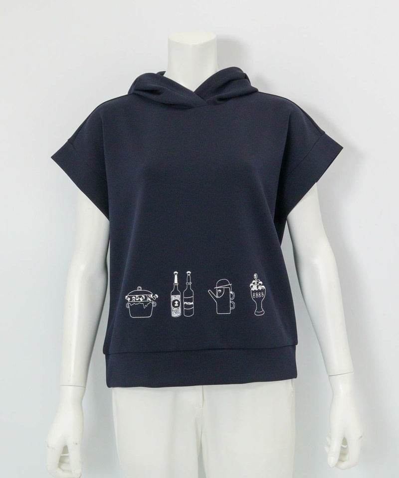 UV冷感ダンボール半袖プルパーカー（ネイビー）