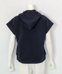 UV冷感ダンボール半袖プルパーカー後（ネイビー）