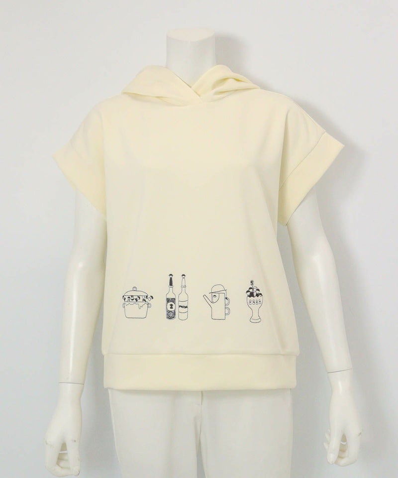 UV冷感ダンボール半袖プルパーカー（ホワイト）