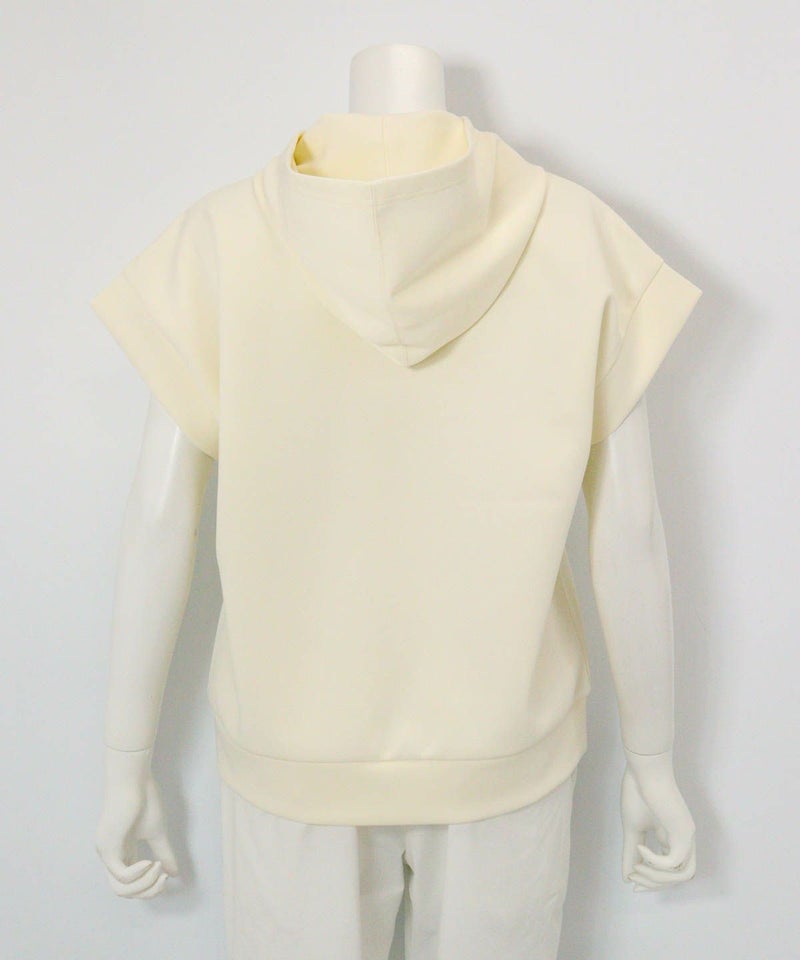 UV冷感ダンボール半袖プルパーカー後（ホワイト）