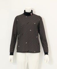 バイアスストライプUV速乾プルオーバー（ブラック）