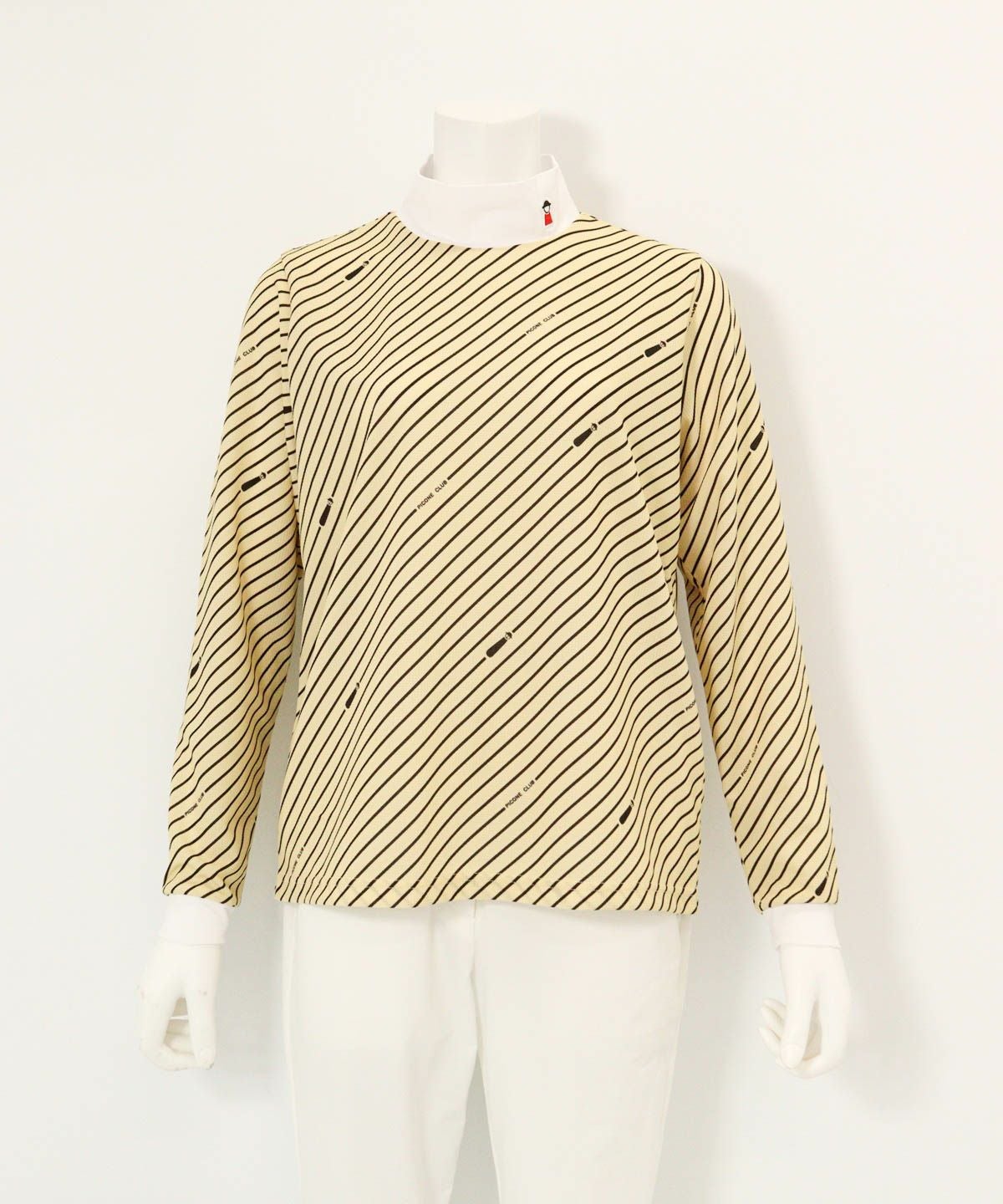 バイアスストライプUV速乾プルオーバー（ベージュ）