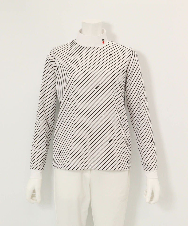 バイアスストライプUV速乾プルオーバー（ホワイト×ブラック）