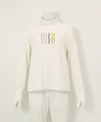 部分チュールUV冷感プルオーバー（ホワイト）