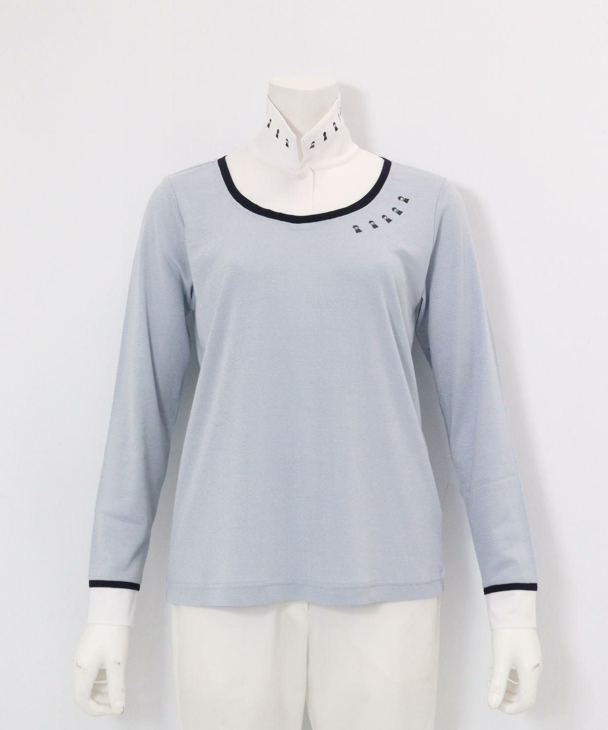 レイヤード風プルオーバー(ライトブルー)前